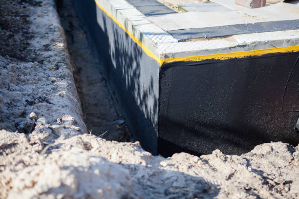Residential Interior Drainage System installation at a Daleville, AL home by SJ Waterproofing Pros